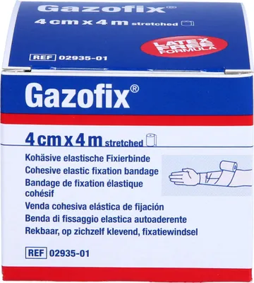 Produktbild von Gazofix kohäsive Fixierbinde 4m x 4cm, 1 St BIN