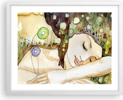 Produktbild von Gerahmtes Poster - Weißer Rahmen - Frau modern - 50x40 cm - Wand Bild - Wanddeko - Wandbilder - Kunstposter - Wandposter - Bilderrahmen - Bilder - Kunstdruck - Wandbild - P2WAA50x40-3553