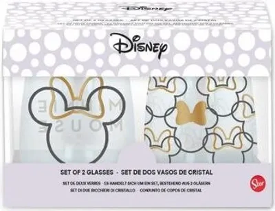 Produktbild von Disney Minnie Mouse 2 Gläser im Geschenkkarton 2er Trinkglas Set