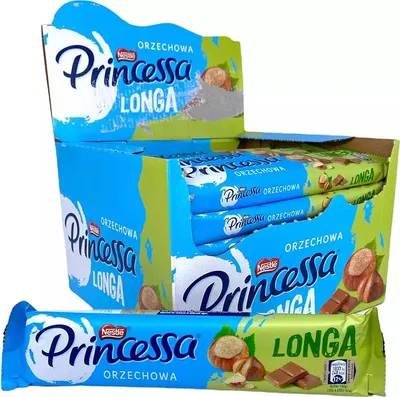 Produktbild von Schokoriegel Princessa Longa Nuss-Waffelriegel (28x 45g)