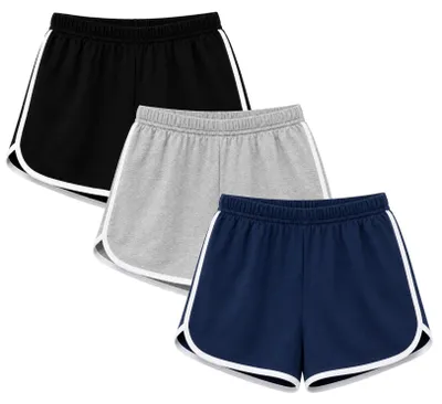 Produktbild von Bahob® 3er-Pack Damen-Shorts, weiche Baumwolle, Sommer-Shorts, athletisch, Radfa