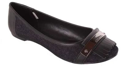 Produktbild von Diesel Damen Ballerina Slipper Jeans "Haneta" Schwarz #163,371