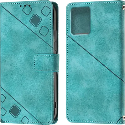 Produktbild von Hülle für Motorola Moto G 5G 2023 Prägung Flip Leder Brieftasche Schutzhülle mit Ständer Grün