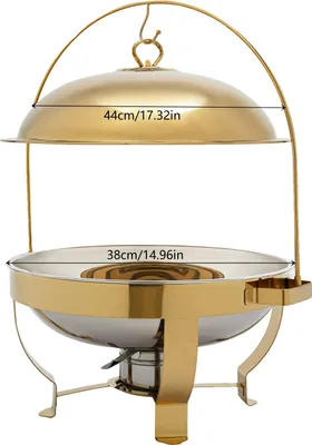 Obrázek produktu pro Chafing Dish, nerezová ocel, objem 8 l, zlatá barva