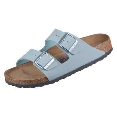 Produktbild von Birkenstock Arizona BS 1021446 Pantolette, Damen, Leder, Faded Aqua, Schmal, NEU - Damenschuhe Pantolette /  Zehentrenner, Grün, leder (nubuk)