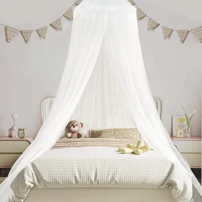 Produktbild von Weißes Moskitonetz für das Kinderbett, Baldachin für Haus und Reisen, 60 x 250 x 1050 cm