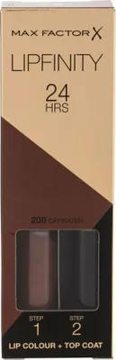 Obrázek produktu pro Max Factor Lipfinity Lip Colour, Hnědá, Caffeinated, Zbarvení, Hydratující, Ženy, Matný, Láhev