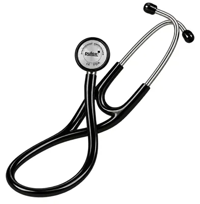 Produktbild von Pulox Kardiologie Stethoskop - Profi-Stethoskop mit Doppelkopf aus Edelstahl