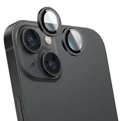 Produktbild von Force Glass, Glas-Folie für Apple iPhone 15/15 Plus Rückkamera, Schwarz