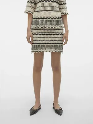 Image de Vero Moda Minou Nw Jupe courte Beige M Femme Beige M
