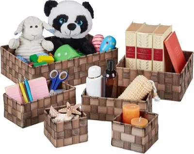 Produktbild von Set mit 6 Aufbewahrungskörben aus Kunststoff