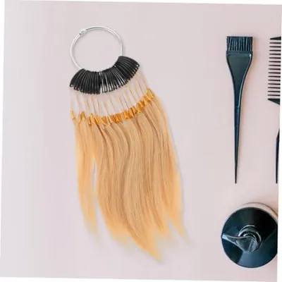 Produktbild von Echthaar-Übungsset zum Färben von Haarsträhnen mit verstellbarem Zubehör für Friseure, Anfänger und Profis
