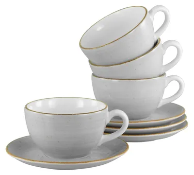Obrázok produktu pre CreaTable, 34036, Vintage Nature Stone, Cappuccino Set 8-tlg, Porcelán