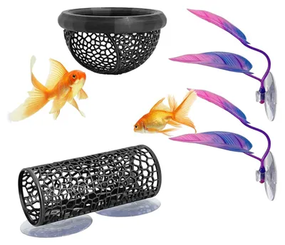Garnelen Schuilplaats Aquarium, 4-teiliges Deko-Set