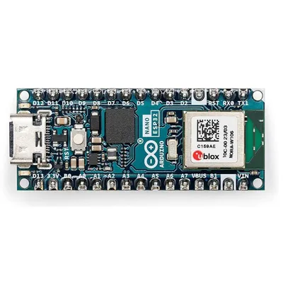 Immagine prodotto di Arduino Nano ESP32 con header [ABX00083] - Scheda compatta con microcontrollore ESP32 integrato, WiFi e Bluetooth, ideale per progetti IoT, automazione e applicazioni connesse con l'IDE Arduino