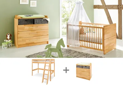 Produktbild von Pinolino Jugendzimmer 'Natura' breit mit Hochbett, 2-tlg., 092175JHB