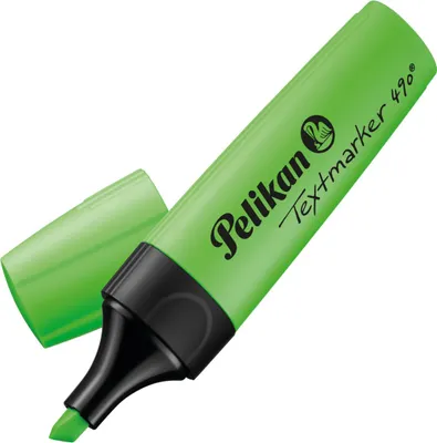 Immagine prodotto di Pelikan Textmarker 490, Leuchtgrün, 10 Stück i Faltschachtel