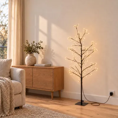 Produktbild von HAGO24 LED Lichterbaum 120 cm 240 LEDs warmweiß Leuchtbaum Weihnachtsbaum mit Timer IP44 für deine Weihnachtsdeko