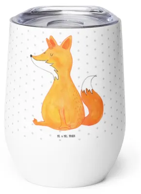 Produktbild von Mr. & Mrs. Panda thermosbecher Einhorn Fuchs - Weiß - Geschenk, kaffee tasse, Unicorn, Thermobecher, Thermo Becher, Einhörner, Unicorns, Füchse, glühwein, Isolierbecher