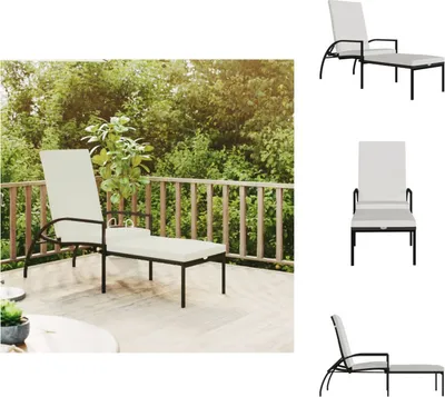 Produktbild von vidaXL Sonnenliege mit Fußhocker PE-Rattan Braun - Sonnenliegen