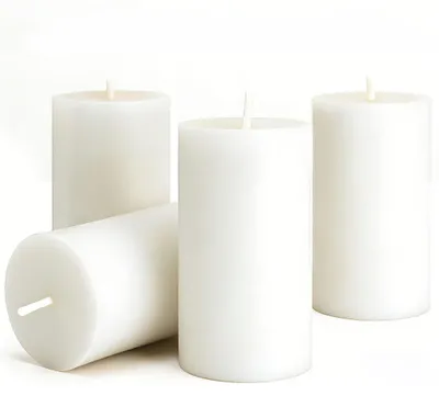 Produktbild von Citronella Stumpenkerzen Set aus 4 für den Außenbereich mit langer Brenndauer