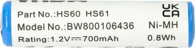 Produktbild von vhbw Akku kompatibel mit Wella Contura HS60, HS61 Rasierer (700 mAh, 1,2 V, NiMH)