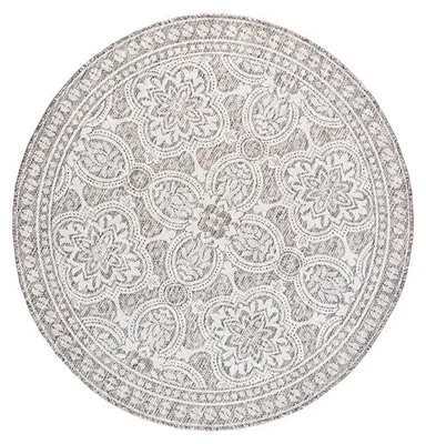 Image de Volero - Tapis d'Extérieur Rond - Summer Oriental Gris Clair - Ø 120cm