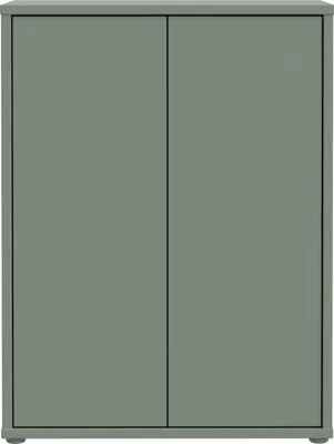 Produktbild von Forte ALICE SPRINGS Schuhschrank 70 80, moderner Flurschrank mit 2 Türen und 4 Einlegeböden, Holzwerkstoff, Salbei, 74,5 cm breit x 99,1 cm hoch x 34,9 cm tief