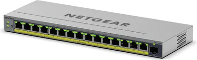 Zdjęcie produktu dla NETGEAR GS116EPP, Zarządzany, L2/L3, Gigabit Ethernet (10/100/1000), Obsługa PoE