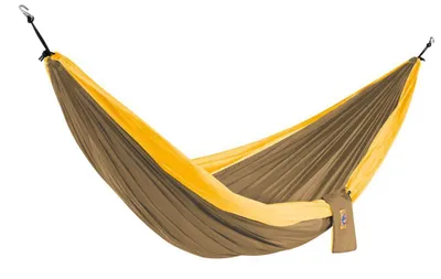 Obrázok produktu pre Cestovná hojdacia sieť Ticket to the moon Double Brown-Yellow Hammock