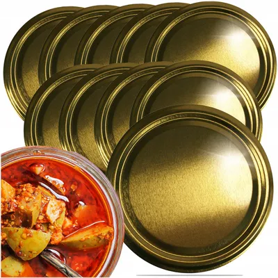 Produktbild von Silgan Twist-Off-Deckel für Gläser, goldfarben, 100mm, 10 Stück