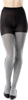 Produktbild von Bellivalini Damen Strumpfhose aus Baumwolle BLV-1118 (Schwarz Melange, XL) .