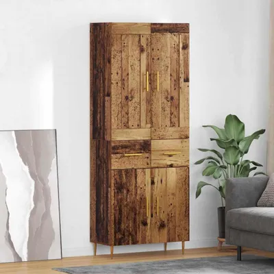 Obrázek produktu pro vidaXL Highboard old wood 69,5 x 34 x 180 cm materiál na bázi dřeva