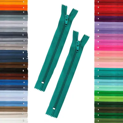 Produktbild von 50 Reißverschlüsse 5mm spiral, 18cm, unteilbar, Autolock, Farbe frei wählbar, Farbe:906 seegrün