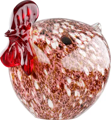 Zdjęcie produktu dla Gilde Glass Art, Figur, Henne, "Hedwig", gesprenkelt, Glas, mehrfarbig, VE 2, L. 12 cm, B. 16 cm, H. 14 cm 59218 4063387592182