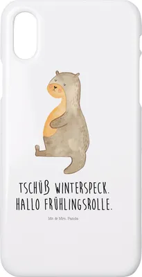 Produktbild von Mr. & Mrs. Panda Iphone 10 Handyhülle Otter Bauch - Weiß - Geschenk, Sportmuffel, Seeotter See, Handy, Cover, Essen. Foodlover, X, Hülle, Winterspeck