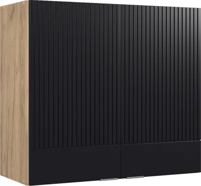 Obrázek produktu pro Skleněná kuchyňská skříňka Vicco Fame-Line Černý pruhovaný 80 cm, Model 50827