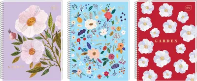 Produktbild von Interdruk 5x Collegeblock Spiralnotizbuch A5 kariert 80 Blatt Garden