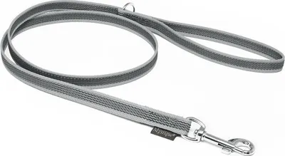 Produktbild von Mystique® Gummierte Leine 12mm mit Handschlaufe Standard Karabiner grau 1,2m