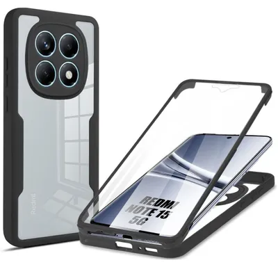 Image de Coque pour Xiaomi Redmi Note 15 5G, Protection Intégrale Avant et Arrière - Bordure Noir