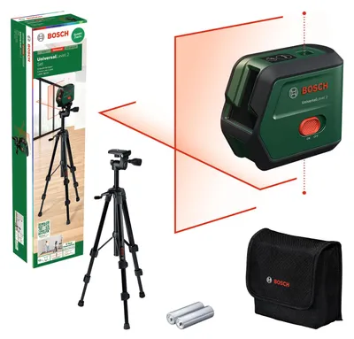 Productafbeelding van Kruislijnlaser, universeel waterpas, set van 2