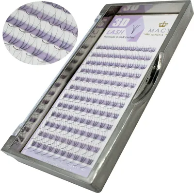 Produktbild von W 3D Lashes Volumen Wimpern fertige Fächer Wimpernverlängerung C, D-Curl Macy, Stärke:0.15mm, Biegung:C-Biegung, Größe:8mm