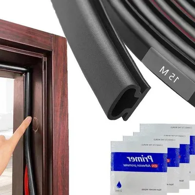 Immagine prodotto di Famanu, guarnizione adesiva per porte e finestre, 9 mm - autoadesiva, fonoassorbente - 15 metri - nera