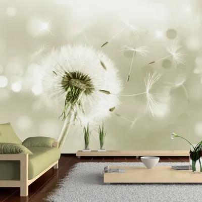 Produktbild von Fototapete selbstklebend Pusteblumen 343x256 cm Tapete Wandtapete Wandbilder Klebefolie Dekofolie Tapetenfolie Wand Dekoration Wohnzimmer - Abstrakt Design b-C-0072-a-d