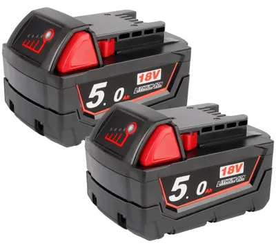 2er-Pack 18V 5,0Ah Akku für Milwaukee M18