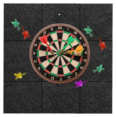 Productafbeelding van Set van 6 Zelfklevende Dartbord Wandbeschermers