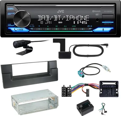 Produktbild von JVC KD-X482DBT Bluetooth Digitalradio Einbauset für BMW 5er E39 ab 10/2000