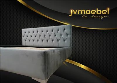 Produktbild von Chesterfield Textil  Bett Polster Design 140x200 Doppelbett Betten Bettgestell