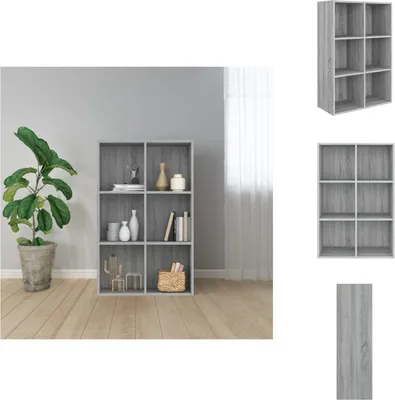 Produktbild von vidaXL Bücherregal/Sideboard Grau Sonoma 66x30x98 cm Holzwerkstoff -  Bücherregale & Bücherschränke
