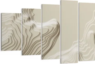 Produktbild von Bild auf Leinwand - Leinwandbild - 5 Teile - Dreidimensional cremig strukturell - 150x100cm Wand Bild Wanddeko Wandbilder Leinwanddruck Bilder Wanddekoration Leinwand bilder EG150x100-4648